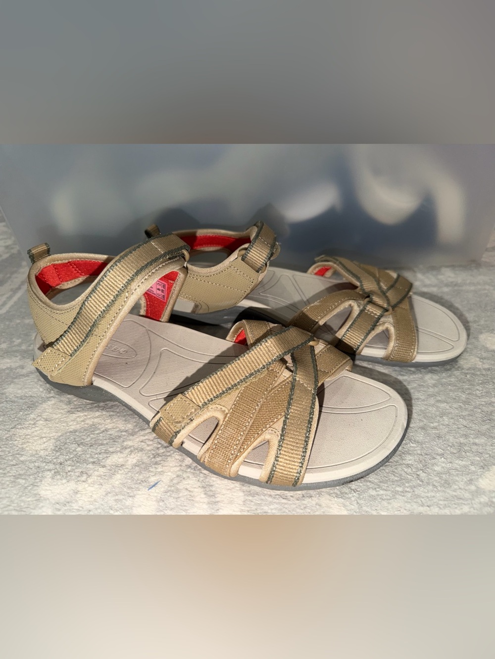 Lands' End Tan Strappy Women's Sandals